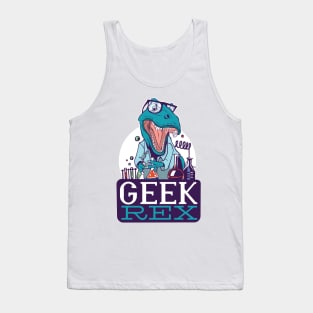 Geek Rex Funny Science Gift Lab Dino Tank Top